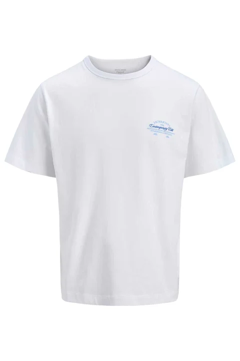 T-Shirt Jornantucket Script Chest 12290859 11-0601 TCX bright white