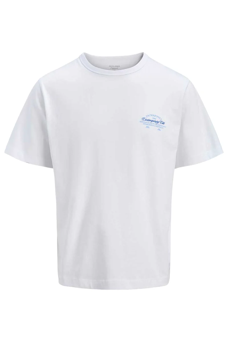 T-Shirt Jornantucket Script Chest 12290859 11-0601 TCX bright white