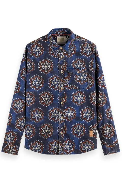 Риза Washed Aop Poplin 172947 SC6497 night batic