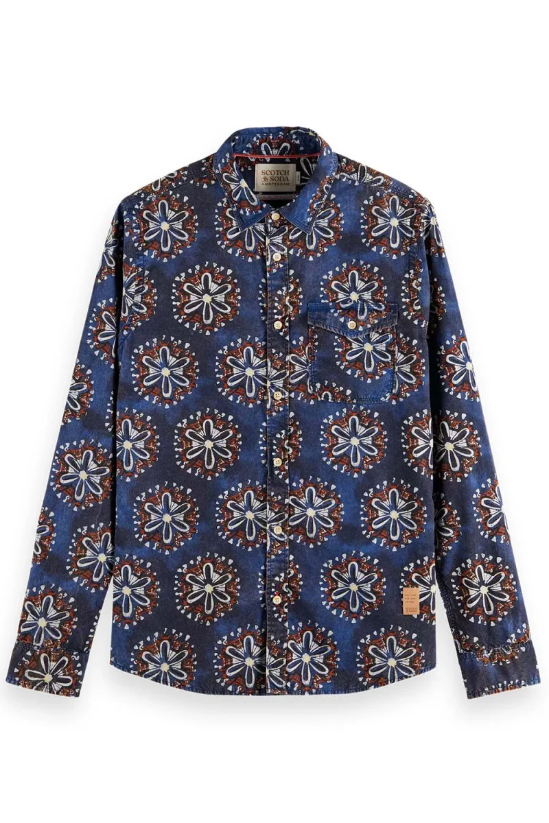 Риза Washed Aop Poplin 172947 SC6497 night batic