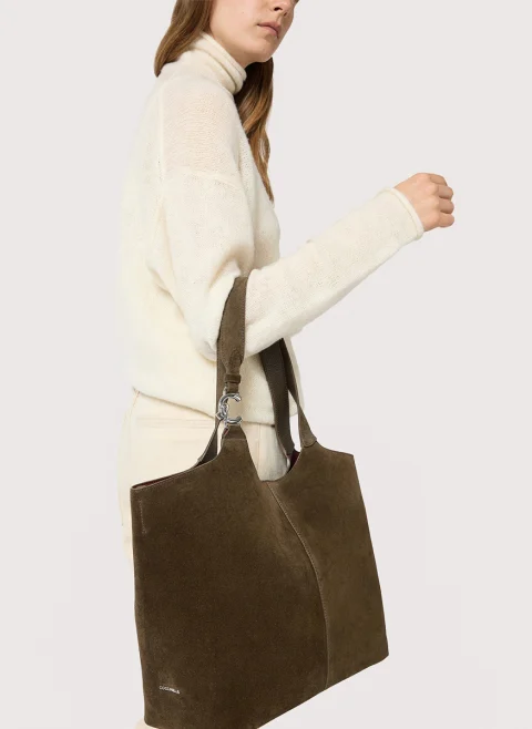 Велурена чанта Coccinelle C-Easy Large — снимка 16