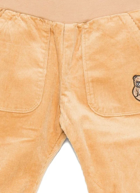 Панталон от рипсено кадифе Moschino Kids — снимка 3