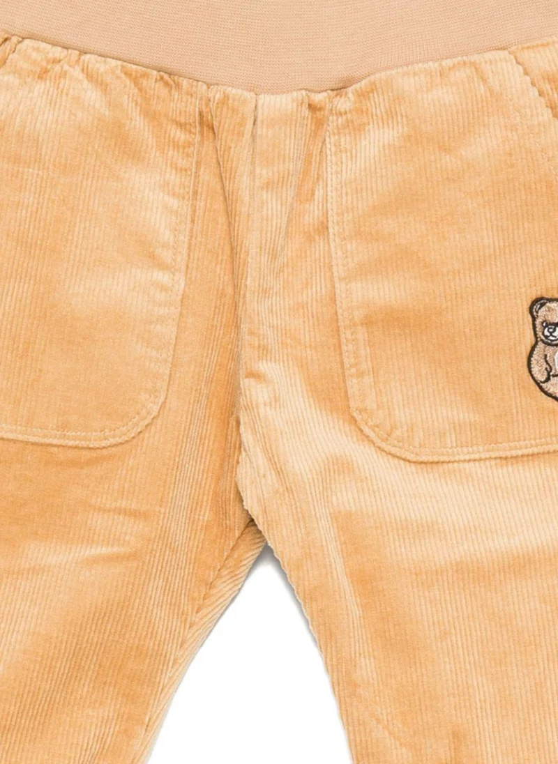 Панталон от рипсено кадифе Moschino Kids — снимка 3