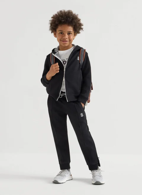 Тишърт с принт Brunello Cucinelli Kids 12 — снимка 4