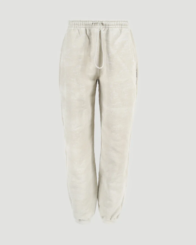 Track Pants in Flocked Terry