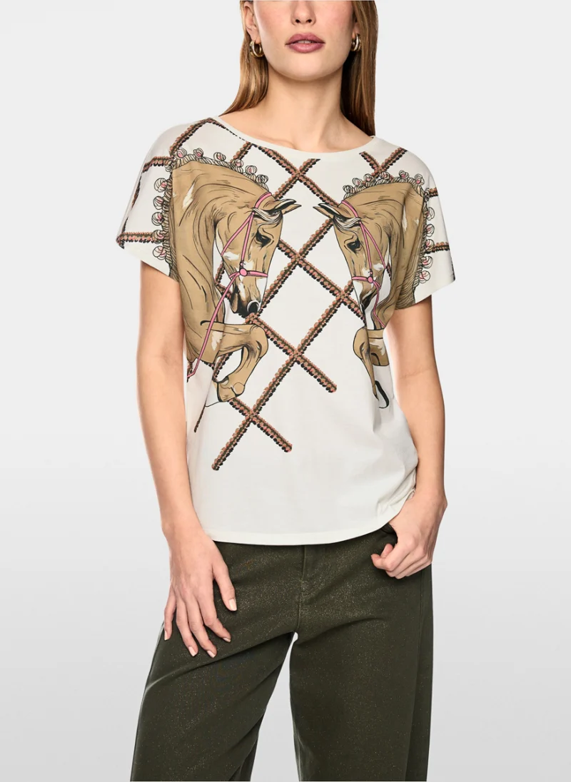 Тишърт с принт Marc Cain Collections