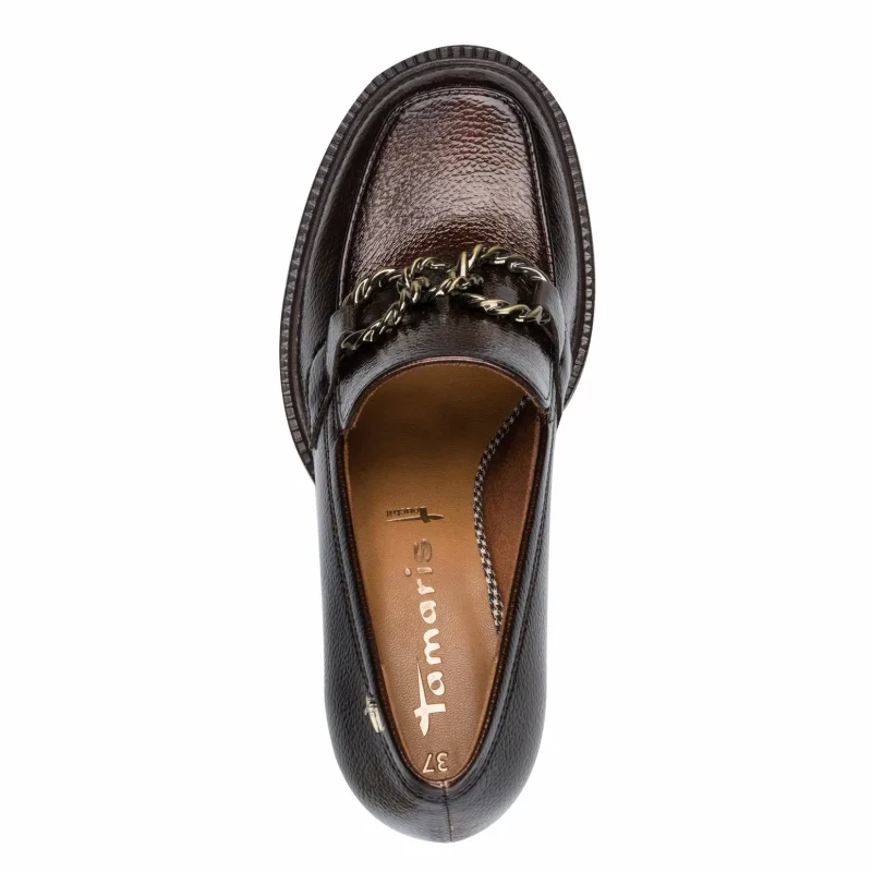 Токчета TAMARIS – 1-24413-45-359 BROWN PATENT — снимка 5