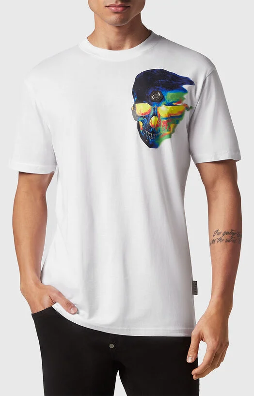 Тениска от памучен бленд SKULL