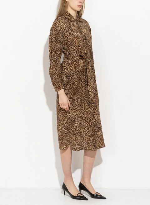 Рокля-риза от копринен креп Weekend Max Mara Wkddolmen — снимка 2