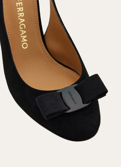 Обувки на ток с панделка Ferragamo — снимка 5