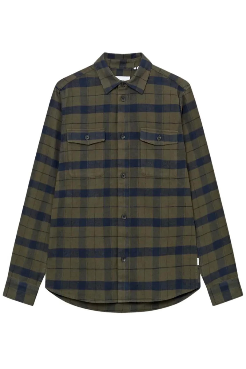 Риза Lennon Flannel Check Overshirt LDM410199 528460-rosin/dark navy
