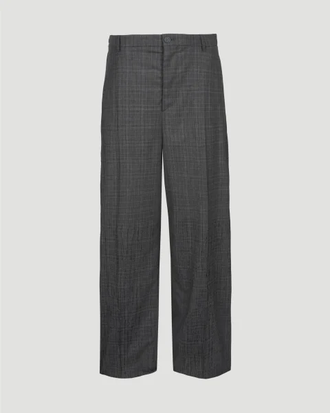 Grey Prince of Wales Tailored Trousers