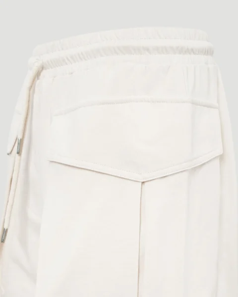 Ecru Cotton Shorts — снимка 3