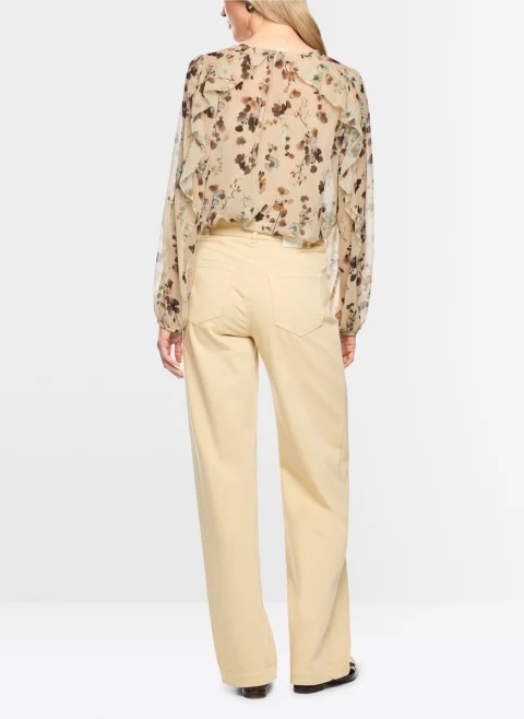 Ефирна блуза с флорален принт Marc Cain Collections — снимка 3