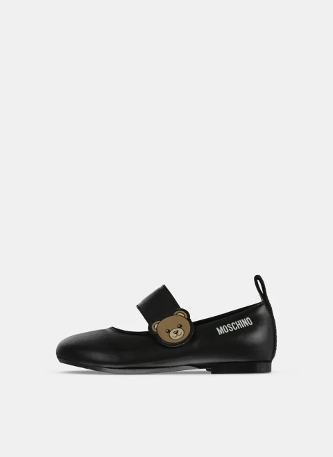 Кожени балеринки Moschino Kids