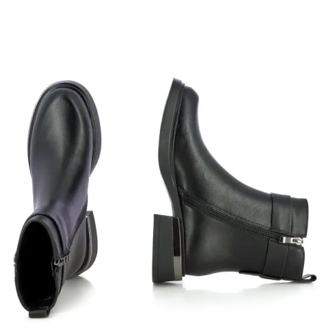 Дамски Равни Боти CARLO FABIANI – 6884572 BLACK LEATHER — снимка 5
