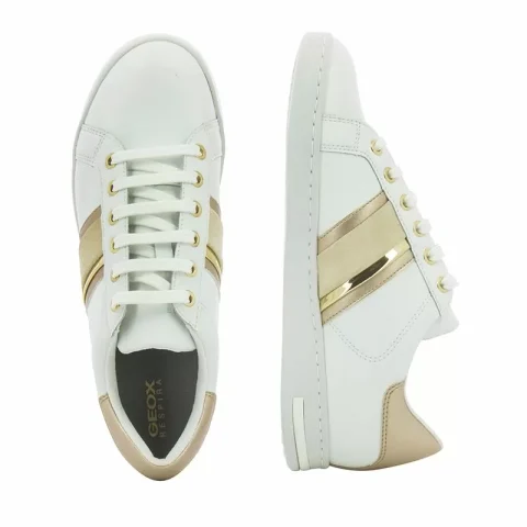 Дамски Сникърс GEOX – D361BE 239 D JAYSEN WHITE/LT GOLD — снимка 5