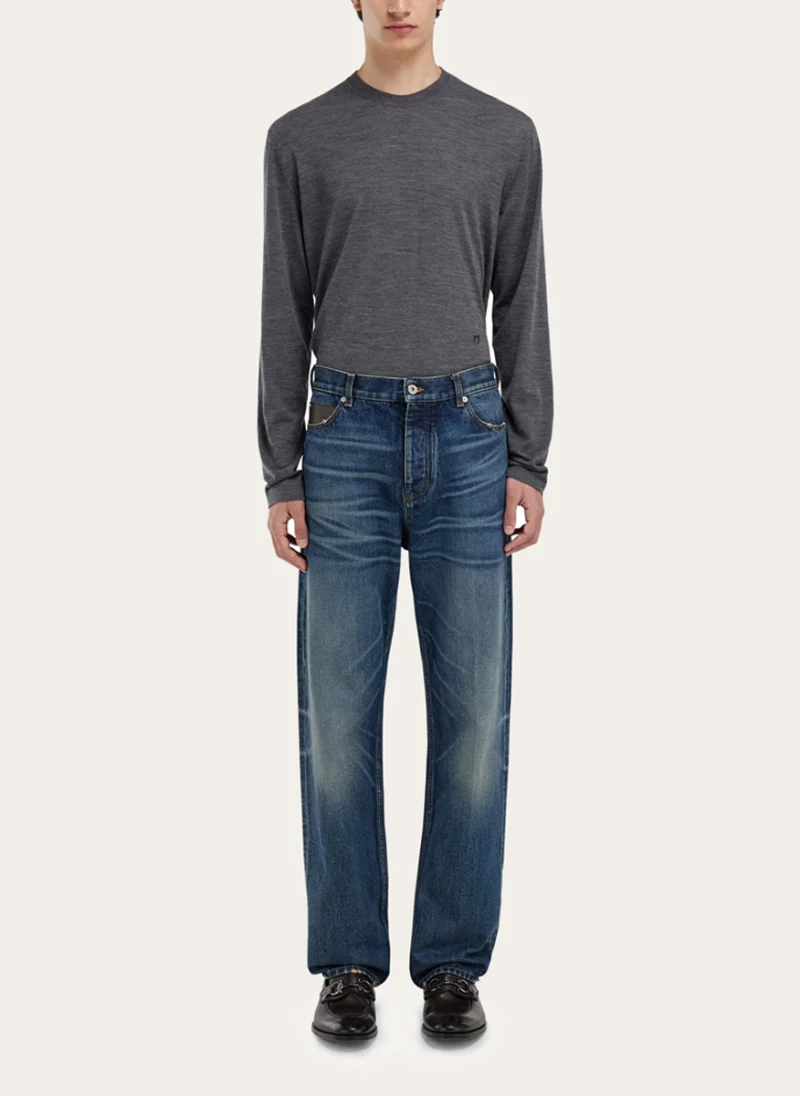 Деним 'Straight leg' Ferragamo