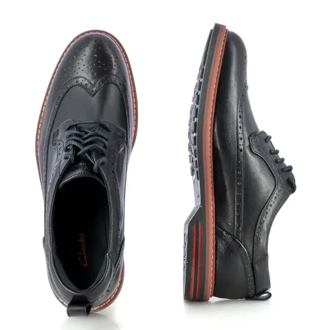 Мъжки Офис Обувки CLARKS – 26320108 ALDWIN2 LIMIT NAVY LEATHER — снимка 5