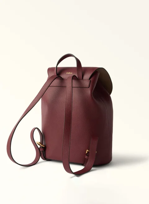 Кожена раница Furla Moonlight Red Apple M — снимка 2