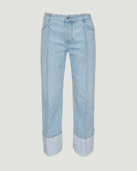 Light-Bleached Boyfriend Denim