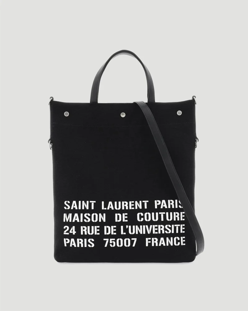 Universite North/South Foldable Tote Bag in Black