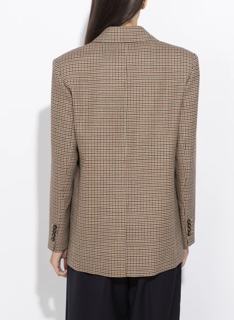 Сако от 100% фина вълна 'Houndstooth' Max Mara Studio Mstsalice — снимка 3