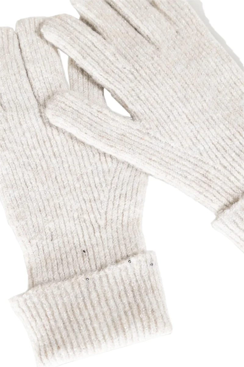 Ръкавици Onlsola Glitter Knit 15350314 14-0002 TCX pumice stone — снимка 2