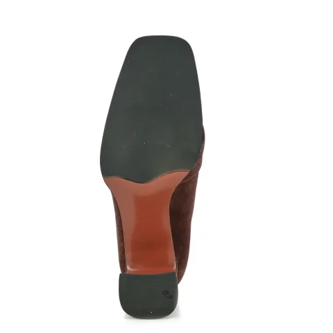 Дамски Боти На Ток CARLO FABIANI – 111609 BROWN SUEDE — снимка 4