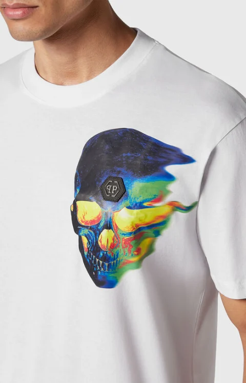 Тениска от памучен бленд SKULL — снимка 4