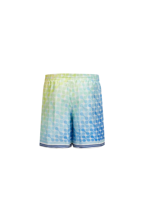 Gradient Tennis Tile Silk Shorts — снимка 2