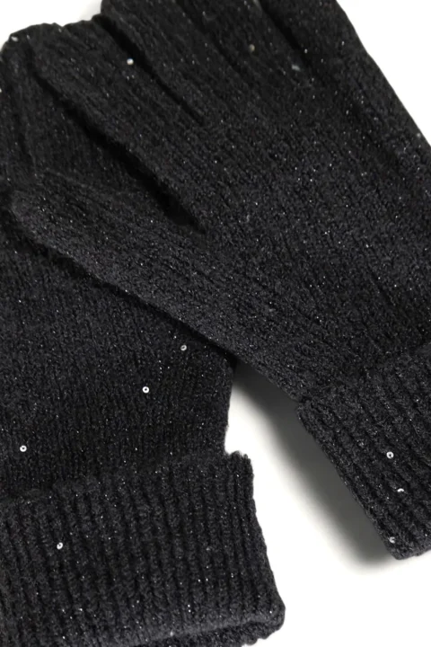 Ръкавици Onlsola Glitter Knit 15350314 C-N10 black — снимка 2