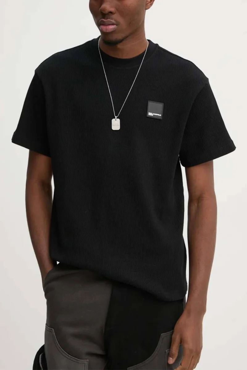T-Shirt Klj Reg Ss Waffle A1M17049 999 black — снимка 2