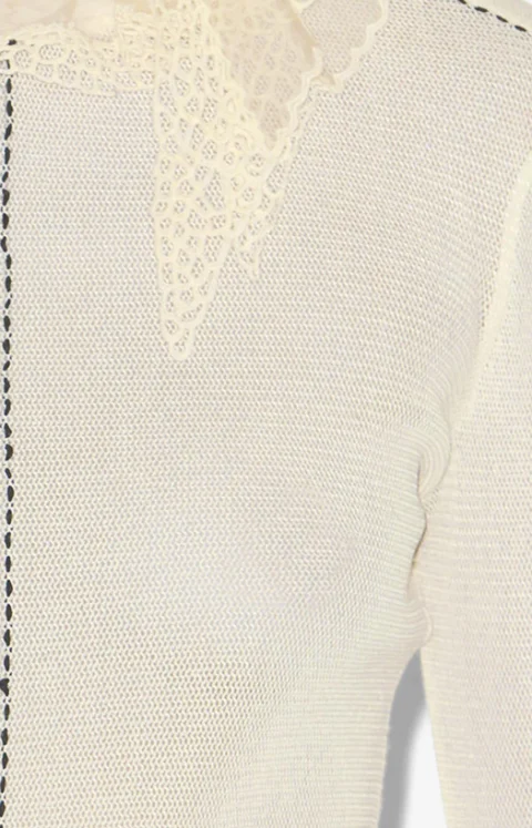 Sarah Long-Sleeve Fine Knit Top — снимка 2