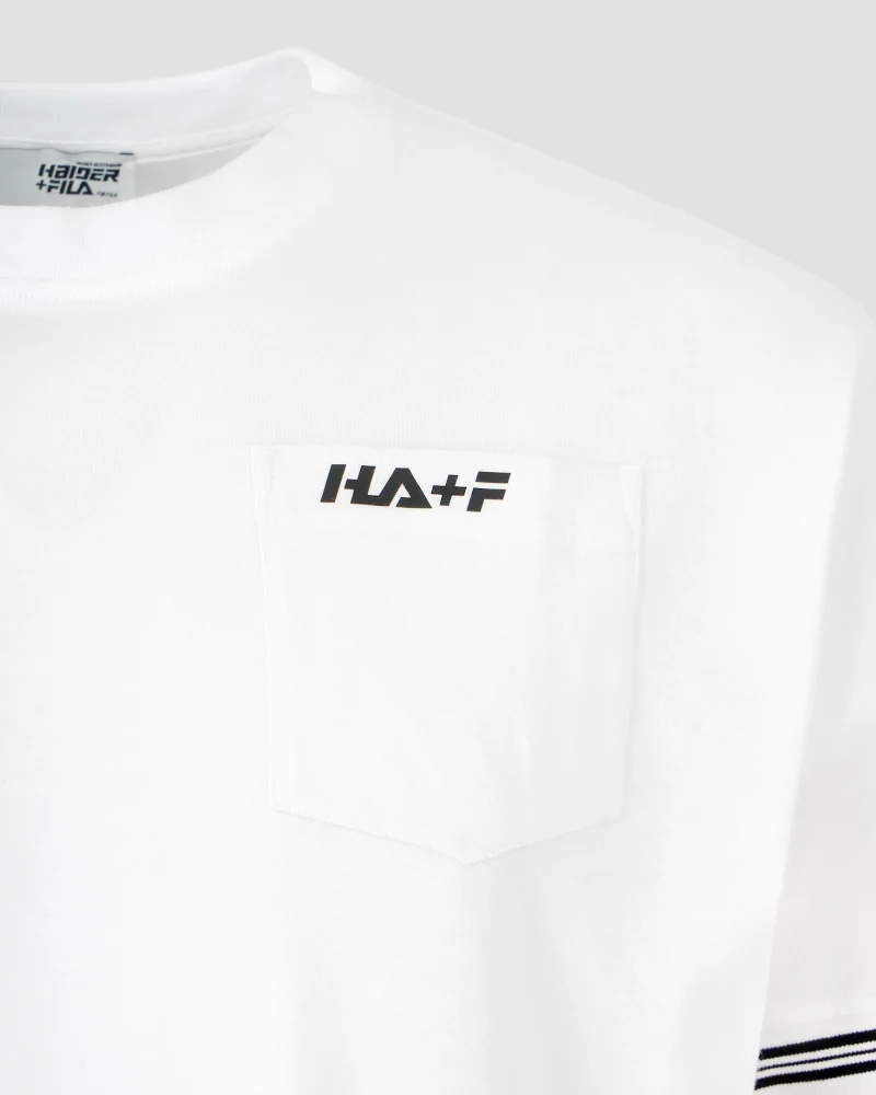 Logo Print Cotton T-Shirt in White — снимка 2