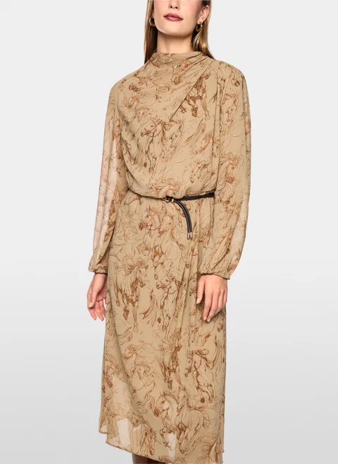 Миди рокля с принт Marc Cain Collections — снимка 9