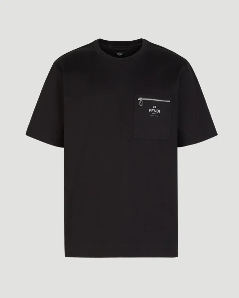 Cotton T-Shirt in Black