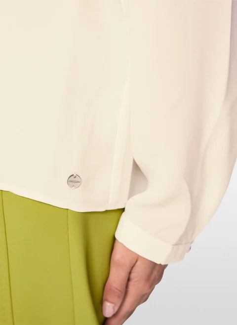 Ефирна блуза с волани Marc Cain Collections — снимка 5