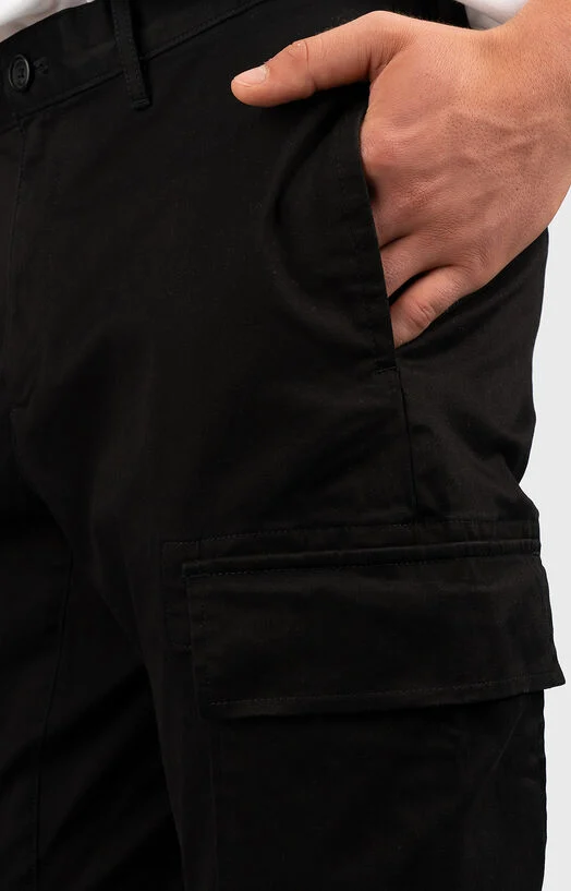 Карго панталон в черен цвят — снимка 4