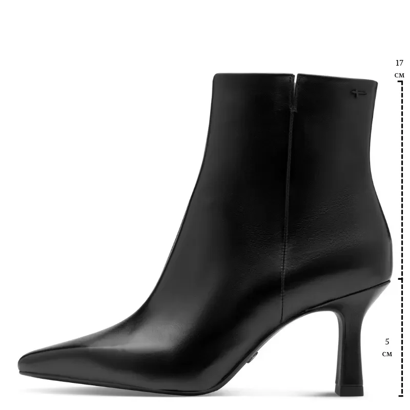 Дамски Боти На Ток TAMARIS – 1-25358-45-003 BLACK LEATHER — снимка 7