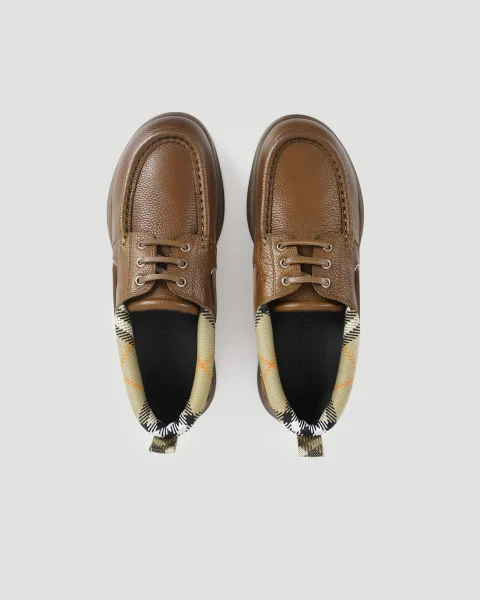 Leather Loafers in Pinecone — снимка 3