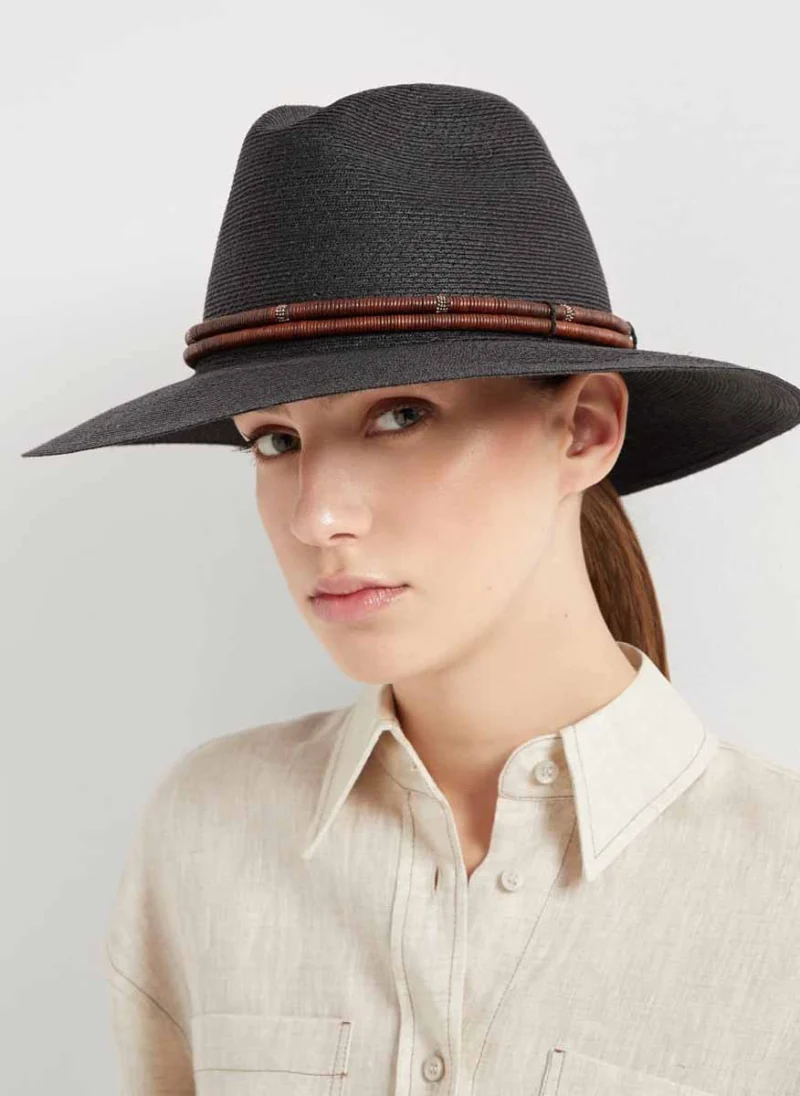 Шапка с кожени детайли Brunello Cucinelli — снимка 3