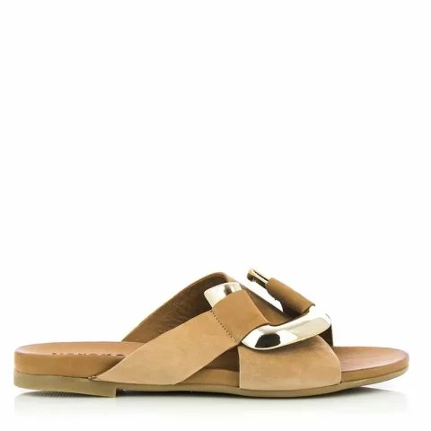 Дамски равни чехли VERANO – 030.02.1589 TOAST NUBUCK