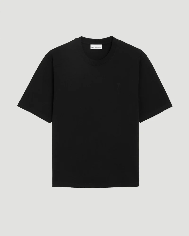 Cotton Ami de Coeur T-Shirt in Black