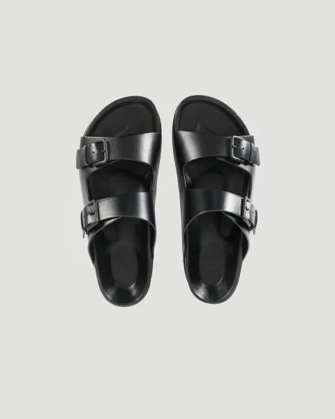 Black Nappa Sandals — снимка 4