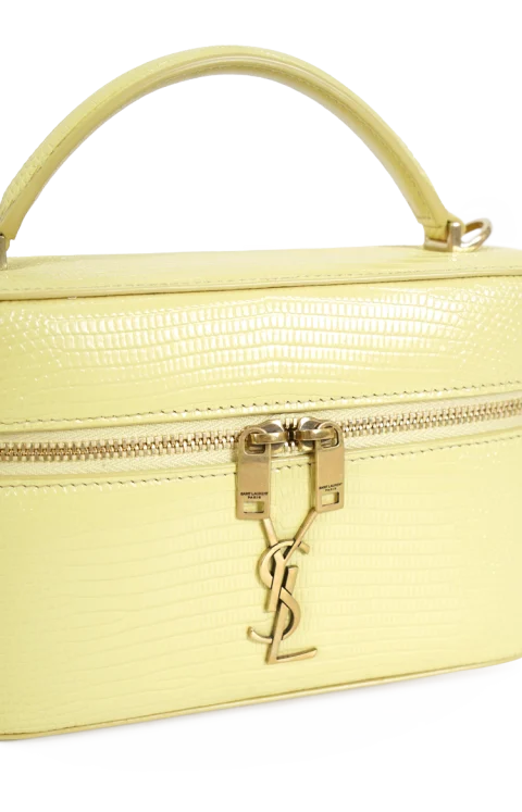 Gaby Vanity Bag in Soft Lemon Lambskin — снимка 3
