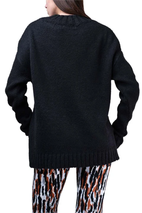 Плетено "Essential Dorian" Oversized Knit Top W235303 12052-black — снимка 2