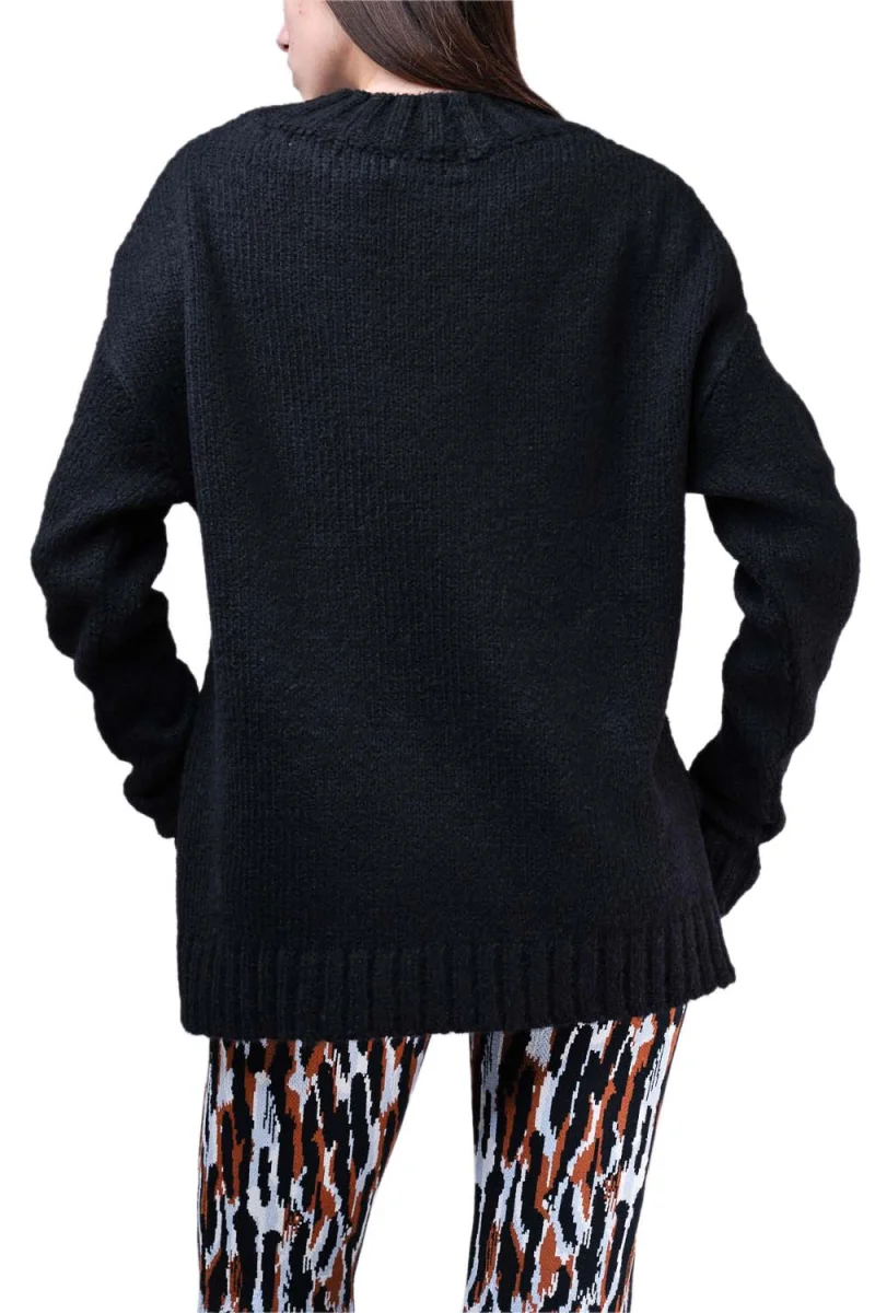 Плетено "Essential Dorian" Oversized Knit Top W235303 12052-black — снимка 2