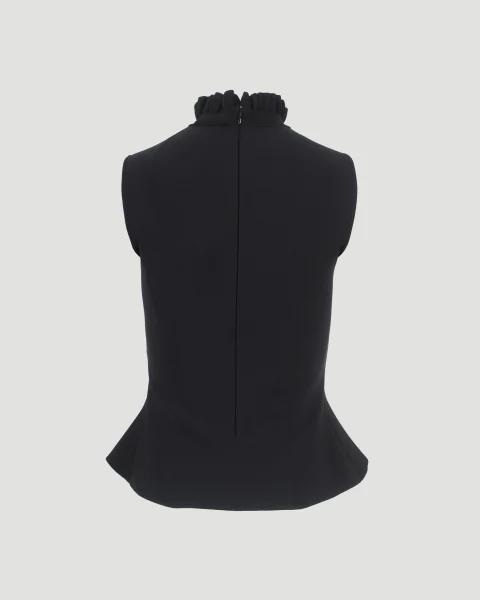 Lace Panel Top in Black — снимка 3