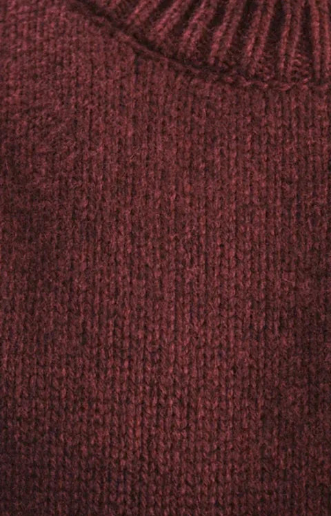Parth Sweater in Burgundy Melange — снимка 3